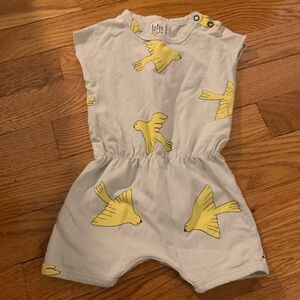 Lotie Kids Organic Cotton One Piece with Birds Size 3-6 Months